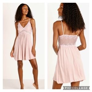 Eberjey Colette Chemise Pink Clay Size Medium